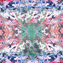 Abstract Cool Square Silk Scarf