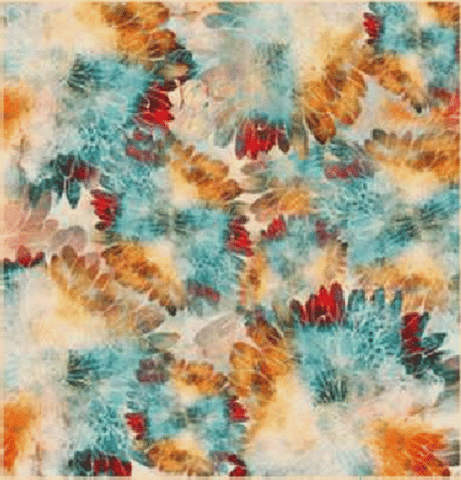 Abstract Warm Square Silk Scarf