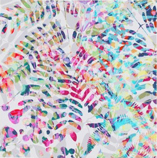 Colorful Leaves Square Silk Scarf