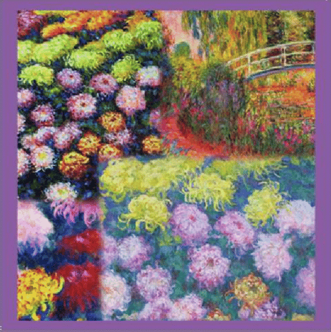 Van Gogh Purple Square Silk Scarf