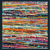 Paint Dripping Square Silk Scarf