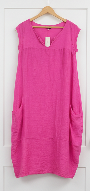 OS Linen Solid Midi Dress