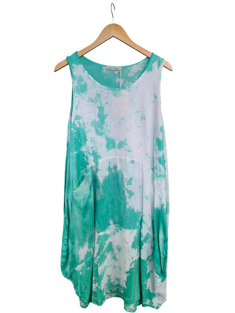 OS Knit & Linen Short Tank Dress