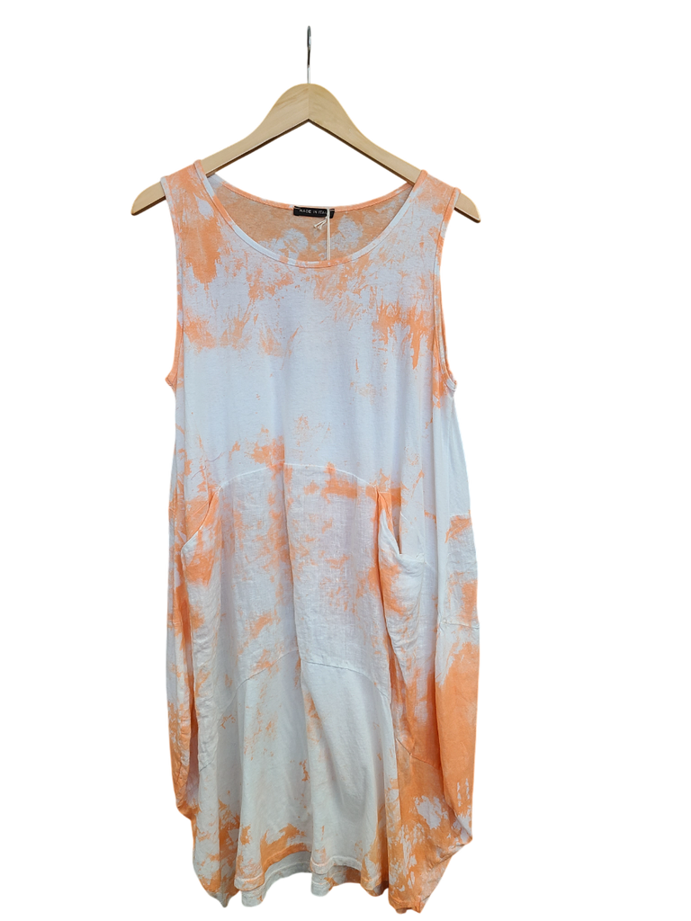 OS Knit & Linen Short Tank Dress