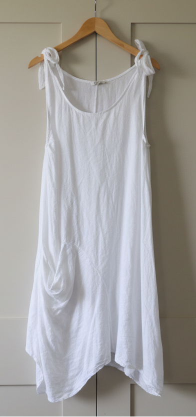 OS Linen Shoulder Tie Dress