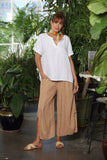 OS Linen Long Ankle Slit Pant