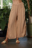 OS Linen Long Ankle Slit Pant