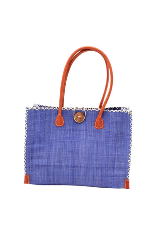 Shebobo Zafran Solid Straw Beach Bag Small