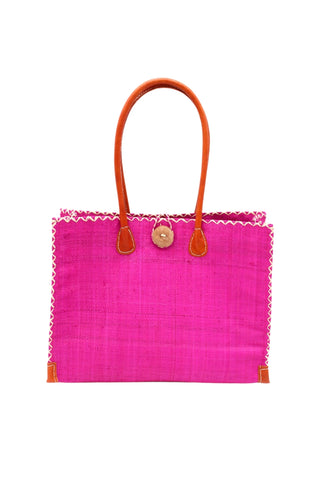 Shebobo Zafran Solid Straw Beach Bag Medium