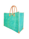 Shebobo Zafran Solid Straw Beach Bag Medium