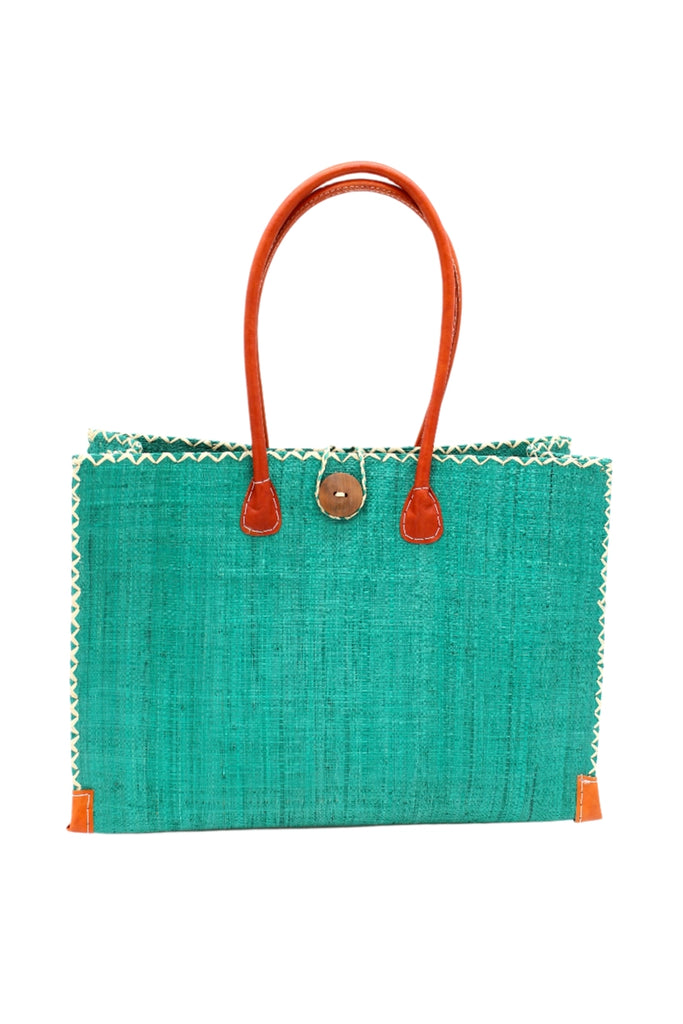 Shebobo Zafran Solid Straw Beach Bag Small