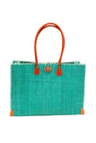 Shebobo Zafran Solid Straw Beach Bag Small