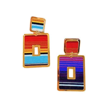 BG Fiesta Serape Statement Earrings
