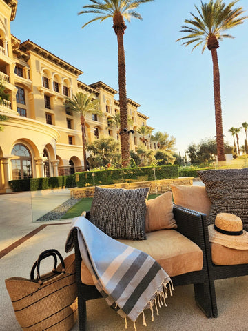 Wonderfouta Turkish Beach Towel / Sarong / Shawl - XL Beach Towel/Chair Throw