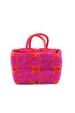 Shebobo Gemma Crochet Disc Rectangle Straw Basket Handbag