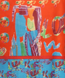 Orange Love w/ Trim Print Bottom Tunic