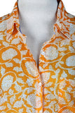 Holi Collection Orange Button Down Shirt