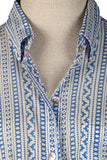 Holi Collection Gray Blue Over-Sized KikiSol Boyfriend Shirt
