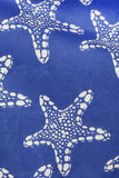 Royal Blue and White Starfish Button Down Shirt