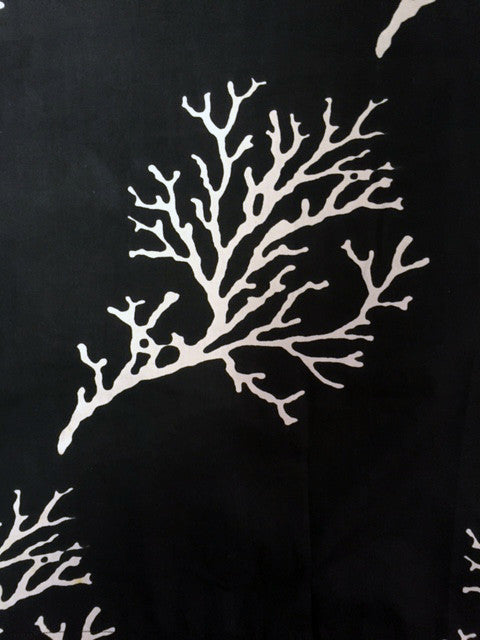 Black and White Coral A-Line Dress