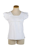 Mexican Hand-Crochet Short Sleeved top with Top Stripes