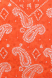 Burnt Orange Paisley KikiSol Tunic with a Full-Front Embroidery