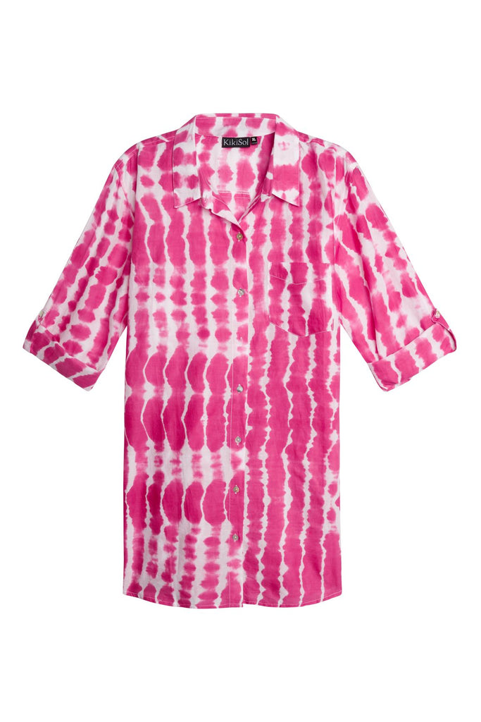 Pink Stripe KikiSol Boyfriend Shirt